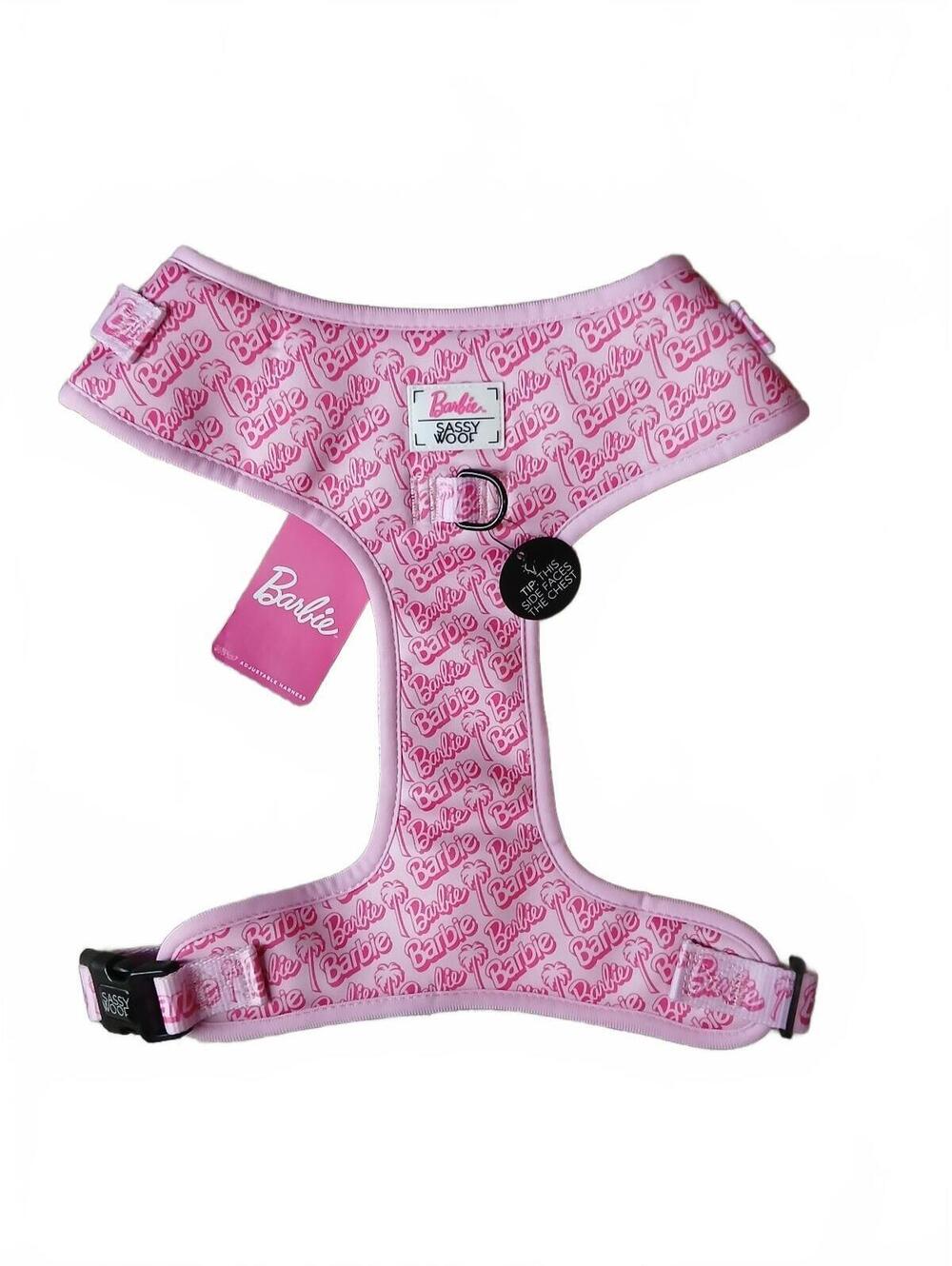 NWT Barbie x Sassy Woof XXL Adjustable Dog Harness Pink Pet Harness Barbiecore - Picture 1 of 7